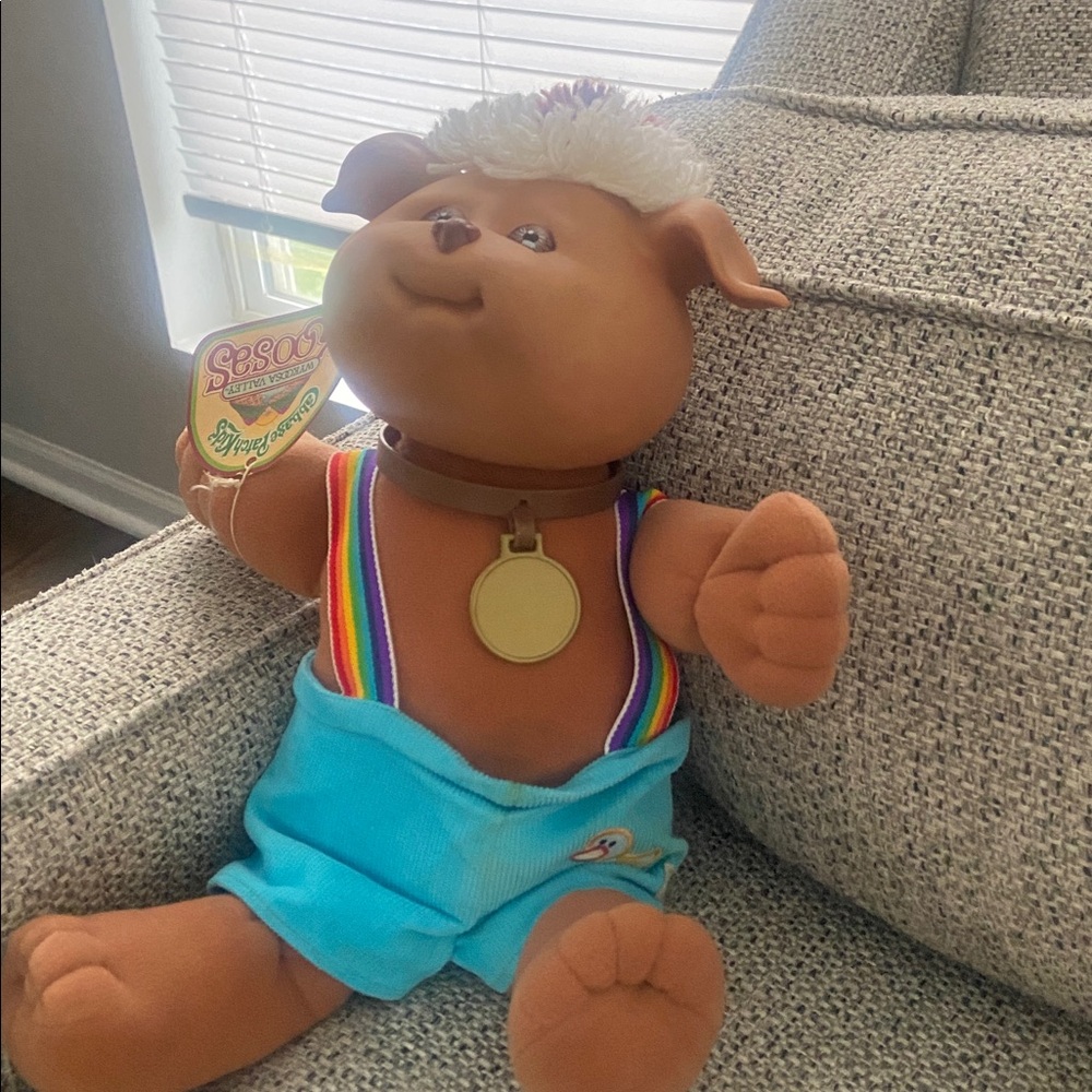 Cabbage Patch Koosas Plush dog Animal Doll Vintage 80s Toy
